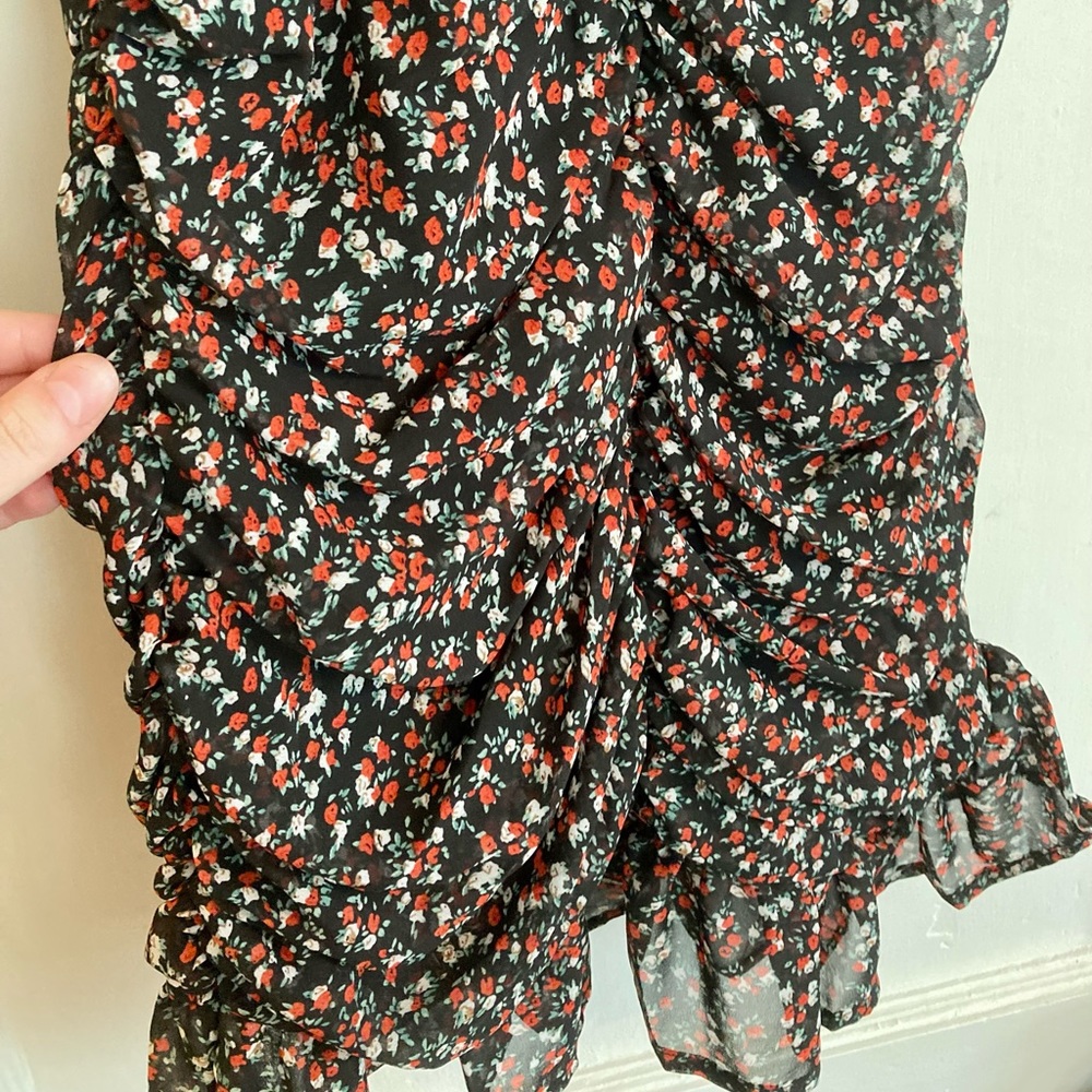 Black & Red Rose Floral Mini Dress - Picture 7 of 13